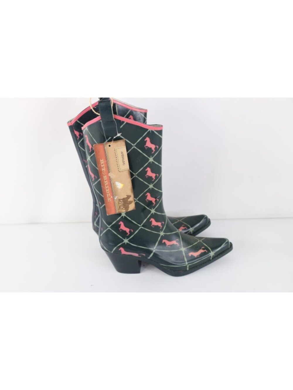 Deadstock Vtg Y2K Womens 7 Western Equestrian Horse Waterproof Rain Cowboy Boots - Picture 4 of 9